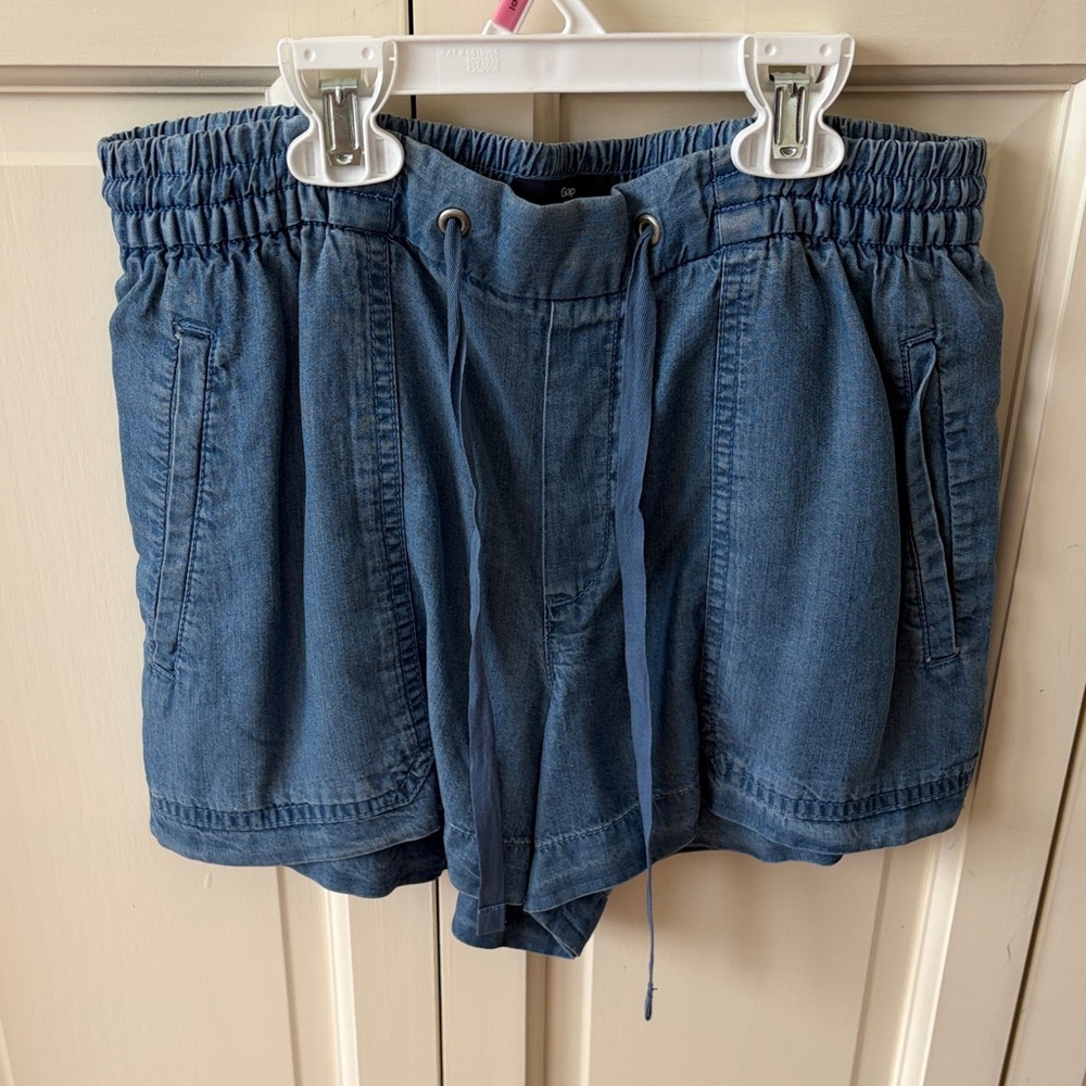 GAP High Waist Blue Denim Shorts